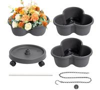 Générique Tour de Jardin Verticale | Jardinière à Étages - 3 Niveaux à roulettes Amovibles pour Légumes Fraises Fleurs Intérieur Cuisine Extérieur Jardin Terrasse