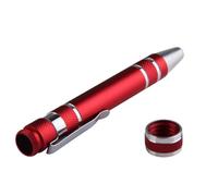 Générique Tournevis Design Portable Stylo Multifonction Rouge en Métal Antidérapant, Ensemble Compact pour Réparation de Téléphone Portable