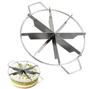 Générique Trancheuse à gâteau ronde | Trancheuse à gâteau en acier inoxydable Coupe-gâteau au fromage Coupetarte entière Outil de découpe de gâteau à pizza - pour 6/7/8 tranches égales