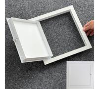Générique Trappe d'accès pour plomberie de Grenier 24 x 24 Pouces avec poignée, Couvercle d'inspection métallique encastré, boîte d'accès Murale Blanche pour Cuisine/Salle de Bain/Garage (16