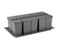 Trieur à déchets 9XL System 900mm 2x26l+1x11l gris