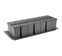 Trieur à déchets 9XL Systeme 1200mm 3x26l+1x11l gris