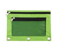 Générique Trousse 3 Anneaux Transparente PVC Rangement Bureau Classeur | PVC transparent visibilité immédiate, Fermeture éclair métal fluide, Poche principale spacieuse, Idéal études et bureau
