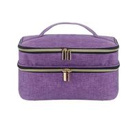 Générique Trousse Rangement - Polyester Étanche 28x19x15.5cm | Panier Double Couche, Grande Capacité | Boîte Accessoires Artisanat Portable pour Maison et Voyage