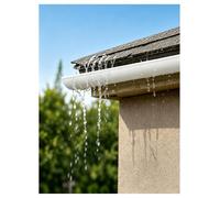Générique Tuyau Demi-Rond en PVC épais, Canal de Drainage de 1 m | Gouttières d'eau de pluie de toit, collecte d'eau, tailles de coupe personnalisées(Th 0.4cm/D 31.5cm)