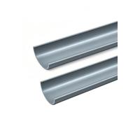 Générique Tuyau Demi-Rond PVC Premium, Ø 2-31,5 cm, rigole en U Robuste | Tuyau d'alimentation en eau et de drainage, dur et épais for la plomberie et l'extérieur(Grey,4x0.2x150cm)