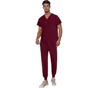 Générique Uniforme Homme Ensemble - Tenue de Travail Infirmiere Professionnelle Blouse 2PCS Haut et Pantalons Tissu à Séchage Rapide Vêtement