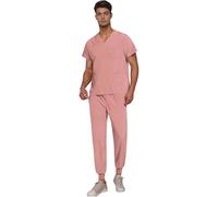 Générique Uniforme Homme Ensemble - Tenue de Travail Infirmiere Professionnelle Blouse 2PCS Haut et Pantalons Tissu à Séchage Rapide Vêtement
