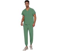 Générique Uniforme Homme Ensemble - Tenue de Travail Infirmiere Professionnelle Blouse 2PCS Haut et Pantalons Tissu à Séchage Rapide Vêtement