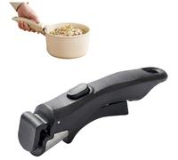 Générique Universal Removable Handle for Pans, Poignée Amovible Universelle Pour Poêles, Removable Handle, Detachable (250°C) (noir)