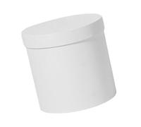 Générique Urne Ronde en Papier Blanc pour Bouquets et Fleurs Fraîches, Boîte Cylindrique à Fleurs Vide pour Emballage Floral Lors de Célébrations et Occasions Spéciales