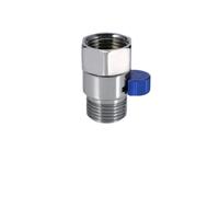 Générique Vanne de contrôle du débit d'eau, jonction en laiton, salle bains, douche, vanne d'angle Shu-off droite, accessoire robinet bain(Blue)