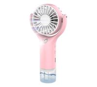 Générique Ventilateur Brumìsateur Portable - 3 Vitesses Mini Ventilateur Portatif | de Poche USB | Rechargeable, Silencieux, Idéal Pour Voyage Visage Maquillage Extérieur, Avec Lanière