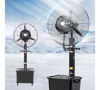 Générique Ventilateur Brumisateur Sur Pied Ventilateur Brumisateur Industriel Sur Pied 55/65/75 Cm Réservoir D’Eau De 42L Ventilateur Puissant Pour Terrasse Et Atelier(75cm/29.5in)