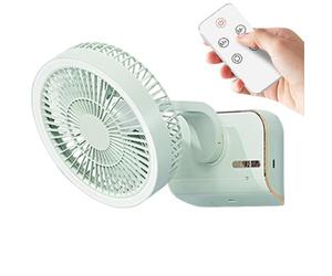 Générique Ventilateur circulateur d'air 5 niveaux de vitesse réglables | Ventilateur pour bureau pour hommes, femmes, chevet, , camping, maison, chambre, Vert