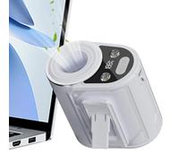 Générique Ventilateur Clip Ceinture - Souffleur Personnel Rechargeable 6000 mAh | Ventilateur Ceinture Personnel Pivotant À 360° Avec Lampe Torche | Pour Voyage Voiture Extérieur Camping Bureau Plage