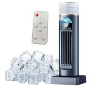 Générique Ventilateur Colonne Rafraîchissant avec Brumisateur, Silencieux 6 Vitesses Télécommande, Oscillation 110° USB Rechargeable, Réservoir d'Eau 230 ml - Pour Bureau Chambre Salon (Noir)