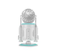 Générique Ventilateur de Bureau | Refroidisseur d'Air Personnel Fusée avec Lumière,Portable Rechargeable Avec | Pour Maison Cuisine Chambre Dormoir Extérieur Plage Pique-Nique