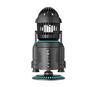Générique Ventilateur de Bureau,Refroidisseur d'Air Personnel Fusée avec Lumière - Rechargeable Personal Desk Fan With Mist Spray | Pour Dortoir Cuisine Extérieur Maison Pique-Nique