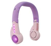 Générique Ventilateur de cou rechargeable avec lampe LED sans pale portable