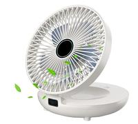 Générique Ventilateur mural | Mini ventilateur de circulation d'air ultra silencieux à double usage | Accessoire de ventilateur pliable oscillant pour bureaux, dortoirs, bureaux, chambres à coucher