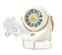 Générique Ventilateur portable, 3 vitesses, portable, silencieux, fonction brumisation, Petit ventilateur à piles pour usage nomade, Pour Maison Chambre Bureau Été Extérieur Voyage Camping Pêche