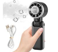 Générique Ventilateur Portable à Main | Pliable Silencieux Rafraîchissant Turbo 5 Vitesses | Ventilateur Personnel à Main,Pour Extérieur Voyage Vacances Camping Exercice Bureau Chambre Maison