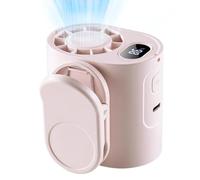 Générique Ventilateur portable à pince | Appareil de refroidissement USB portable 5 vitesses - Ventilateur Personnel À Clip,Pour Extérieur Plage Festival Sports Bureau Randonnée Pêche Vacances Voyage