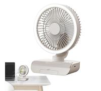 Générique Ventilateur Portable de Table, Mini Ventilateur Personnel Oscillant 5 Vitesses avec Télécommande, Refroidisseur d’Air Rechargeable 2000 mAh pour Bureau Maison Camping