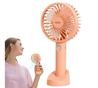 Générique Ventilateur portatif - Mini ventilateur rechargeable avec base et trois vitesses, conception silencieuse pour un usage personnel | Études, voyages à domicile