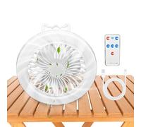 Générique Ventilateur Solaire pour Camping | Batterie 3600mAh avec Lanterne LED Pliable - Ventilateur Solaire Portable de Camping avec Lampe | Pour Maison Bureau Pêche Nuit Barbecue