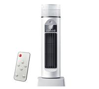 Générique Ventilateur Tour Sans Pales Intelligent - Avec Réservoir D'Eau Humidificateur Et Éclairage Sept Couleurs | 6 Vitesses À Boutons, Silencieux, Oscillant 110 Degrés Pour Maison Et Bureau