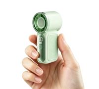 Générique Ventilateur turbo portable avec plaque de refroidissement à glace, 1 à 100 vitesses réglables, mini ventilateur USB rechargeable avec écran LED pour voyage en plein air (vert)