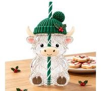 Générique Verre à boire de Noël Gobelet en forme d'animal pour les fêtes | Gobelet à café glacé en verre Pour Maman, Petite Amie ou Épouse : café, eau, jus, latte, thé, bière, fête ou