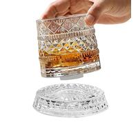 Générique Verre à Bourbon Tournant | Verre à Dégustation de Bourbon,Coupe À Whisky - Pour Collectionneurs Anniversaire Fête des Pères Réunions Familiales Fêtes Dégustations Banquets Bars Restaurants