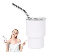 Générique Verres À Shooter,Gobelet Sublimable 90ml Avec Paille | Bouteilles Isothermes pour Boissons Chaudes et Froides - Idées Cadeaux pour Événements et Fêtes