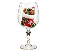 Générique Verres à Vin de Noël Gobelots de Vin Rouge Saisonniers 300 ml | Tasse à Cocktail avec Pied pour Hommes Pères Barmans Fêtes Réceptions Hôtels Restaurants Cuisine Étagères