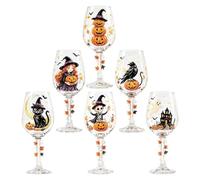 Générique Verres à Vin Verrerie de Fête d'Halloween à Longue Tige | Verrerie à pied pour la maison, le dîner, la salle à manger, le bar, le restaurant, la fête, le mariage, le festival