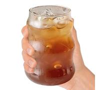Générique Verres Nervurés - Ensemble De Cannelés Ondulés Vintage De Cinq Cent Trente Millilitres, Tasses À Café Glacées Transparentes De Style, Servir Des Cocktails De Soda Au Jus Froid, Ustens