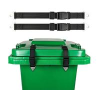 Générique Verrous Pour Poubelles Anti-Animaux 13,5-17,7 Cm 2 Pièces Sang Souples De Rétractable Verrou De Poubelle Réglable Nylon Pour Empêcher L'ours Raton Laveur Basculer Sur La Poubelles