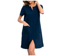 Générique Vêtement Femme Robe Peignoir De Bain Sortie Mariage Capuche Leger Ete Satin Chambre Soie Végétale Manche Courte Coton Peignoirs Grande Taille Nuisette Longue