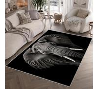 Générique Vintage éléphant Afrique Tapis Petit 50x80cm Réalisme Sauvagerie Antidérapant Poils Bas Moquettes Sol Décoration Durable Doux Machine Lavable Grand Tapis pour Chambre Salon 20y147