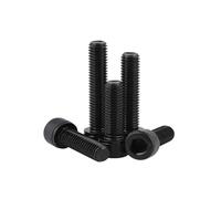 Générique Vis à tête hexagonale noire à filetage gaucher, M4 M5 M6 M8 M10 M12 M16 DIN912 12.9, boulon à douille hexagonale en acier de qualité 12.9, 1 à 20 pièces(M5x25mm-10pcs)