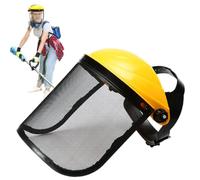 Générique Visière de Protection Faciale Réglable avec Adaptateur Casque | Protection Faciale Réglable avec Visière Grillagée et Adaptateur pour Casque pour Jardinage Arboriculture Bûcheronnage