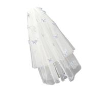 Générique Voile de mariage papillon en couches avec peigne à cheveux pour fête, voile de mariée, couvre-chef de mariée en Tulle pour fiançailles