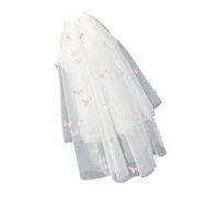 Générique Voile de mariage papillon en couches avec peigne à cheveux pour fête, voile de mariée, couvre-chef de mariée en Tulle pour fiançailles