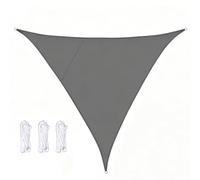 Générique Voile D'ombrage Triangulaire Imperméable 4x4x4 3x3x3 2x2x2m, en Toile avec Anneau en D Protection UV Filet D'ombrage en Polyester pour Balcon Terrasse Camping Jardin,Gris,5x5x6M