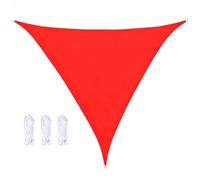 Générique Voile D'ombrage Triangulaire Imperméable 4x4x4 3x3x3 2x2x2m, en Toile avec Anneau en D Protection UV Filet D'ombrage en Polyester pour Balcon Terrasse Camping Jardin,Rouge,3x3x5M