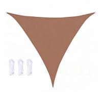 Générique Voile D'ombrage Triangulaire Imperméable 4x4x4 3x3x3 2x2x2m, en Toile avec Anneau en D Protection UV Filet D'ombrage en Polyester pour Balcon Terrasse Camping Jardin,Kaki,7.5x7.5x7.5M