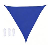 Générique Voile D'ombrage Triangulaire Imperméable 4x4x4 3x3x3 2x2x2m, en Toile avec Anneau en D Protection UV Filet D'ombrage en Polyester pour Balcon Terrasse Camping Jardin,Bleu,5x5x6M
